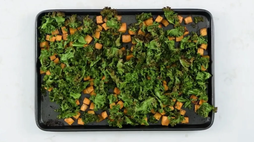 Harvest Quinoa Bowl with Creamy Tahini Dressing 2 Fall ingredients for quinoa bowl on kitchen counter