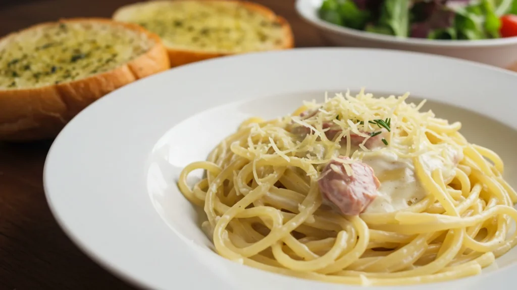 Easy Ricotta Lemon Pasta Recipe 3 Ricotta lemon pasta served with garlic bread and wine for dinner