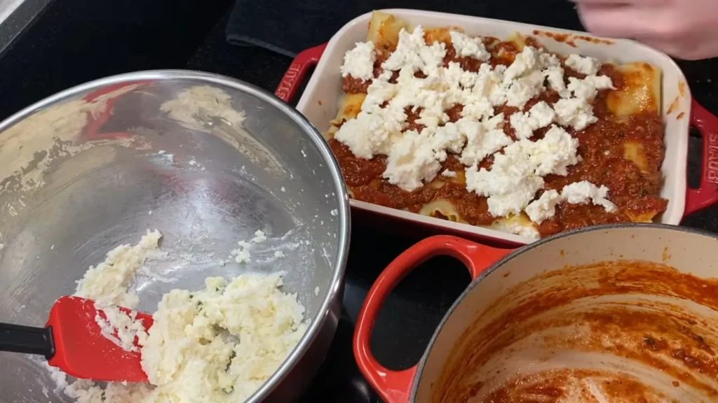 Ricotta Cheese Lasagna Recipe 2 Ingredients for ricotta lasagna including cheese and tomato sauce