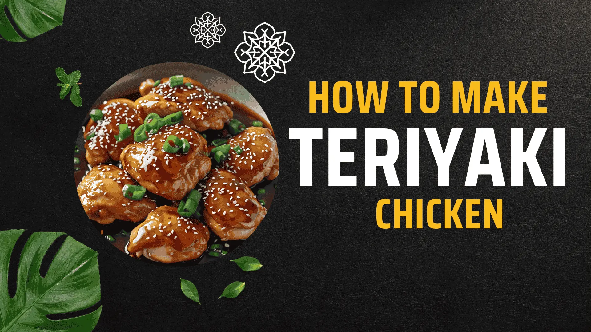 Easy Teriyaki Chicken Recipe 1 Easy teriyaki chicken recipe with sticky sauce, jasmine rice, and green onions