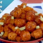 Crockpot Hawaiian meatballs with pineapple and bell peppers
