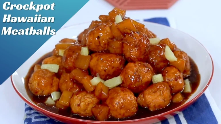 Crockpot Hawaiian Meatballs 8 Crockpot Hawaiian meatballs with pineapple and bell peppers