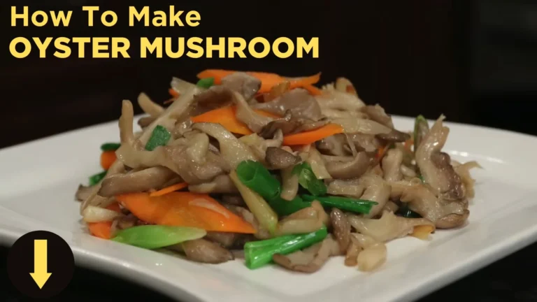Easy Oyster Mushroom Recipe 4 Golden sautéed oyster mushrooms with garlic in a skillet
