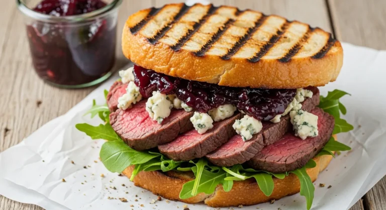 Easy to Make Steak Sandwich Recipe 8 Juicy steak sandwich with melted provolone and caramelized onions on a toasted roll