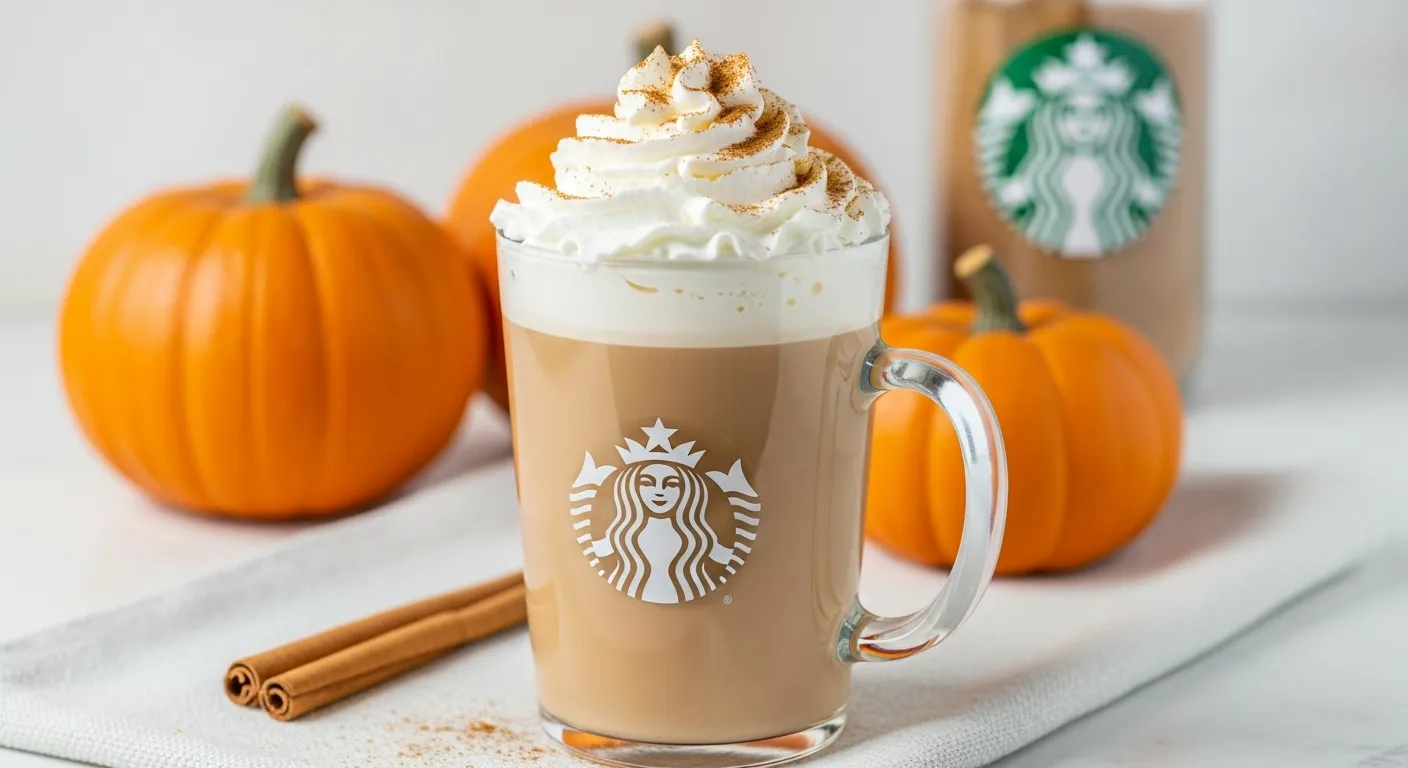 Starbucks Pumpkin Spice Latte Recipe (Better Than the Drive Thru) 1 Homemade Starbucks Pumpkin Spice Latte with whipped cream
