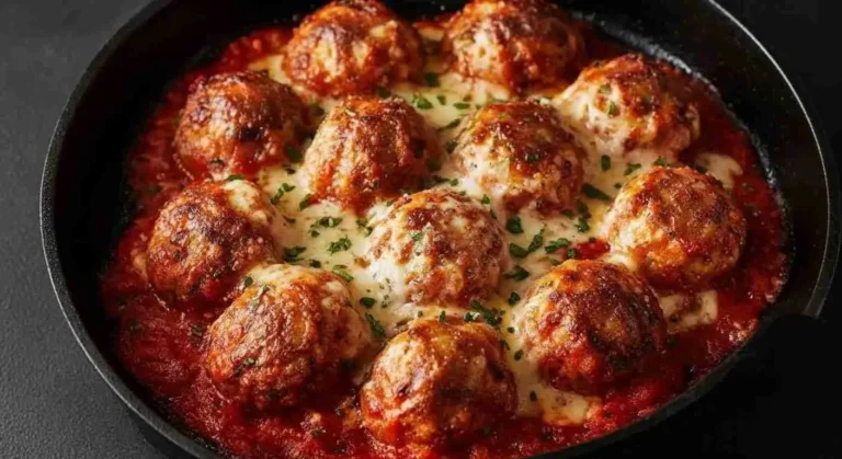 Baked Chicken Parmesan Meatballs Recipe 5 Cheesy meatballs in marinara sauce