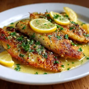 Crispy Pan Fried Tilapia with Garlic Lemon Butter Sauce 5 Golden tilapia with lemon and herbs