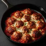 Cheesy meatballs in marinara sauce