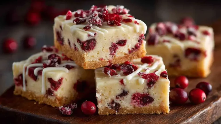 Easy Cranberry Bliss Bars Recipe 6 easy cranberry bliss bars topped with cream cheese frosting and dried cranberries