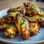 Air Fryer Parmesan Crusted Chicken Wings