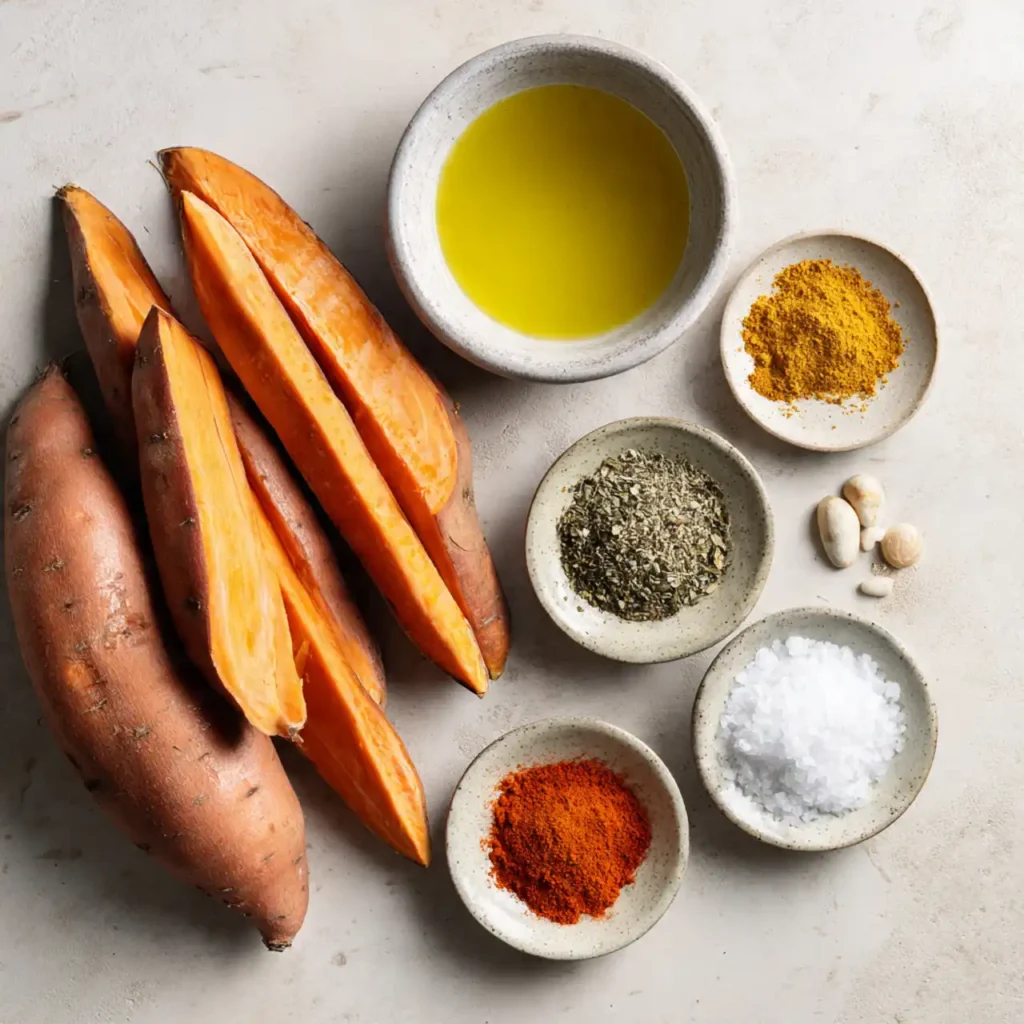ingredients for air fryer sweet potato fries