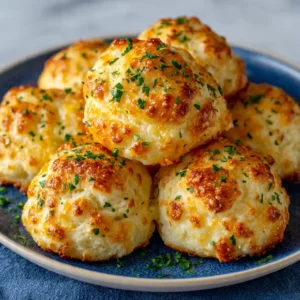 Golden, cheesy, herb-topped biscuit balls