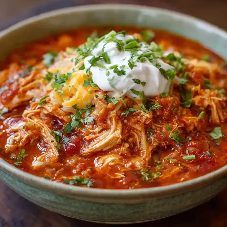 slow cooker buffalo chicken chili served in a bowl with toppings