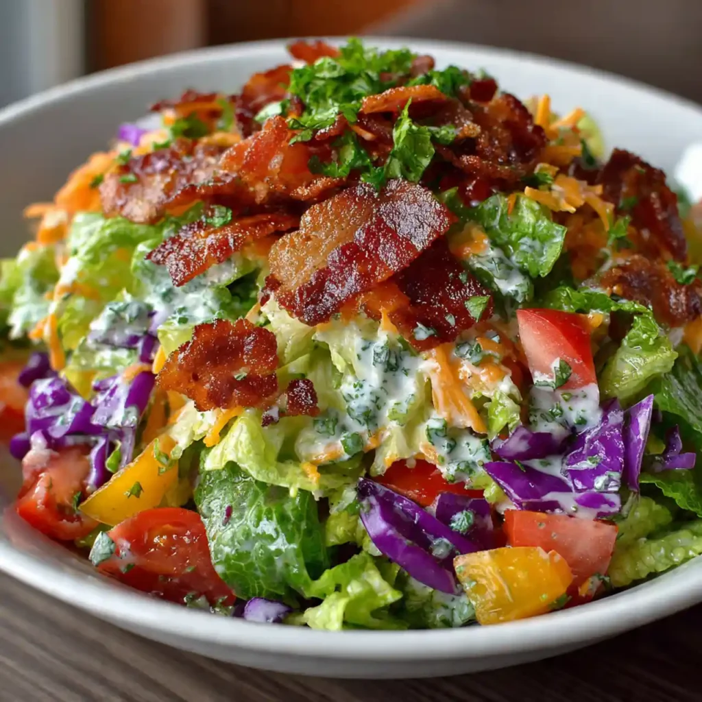bacon ranch chopped salad serving