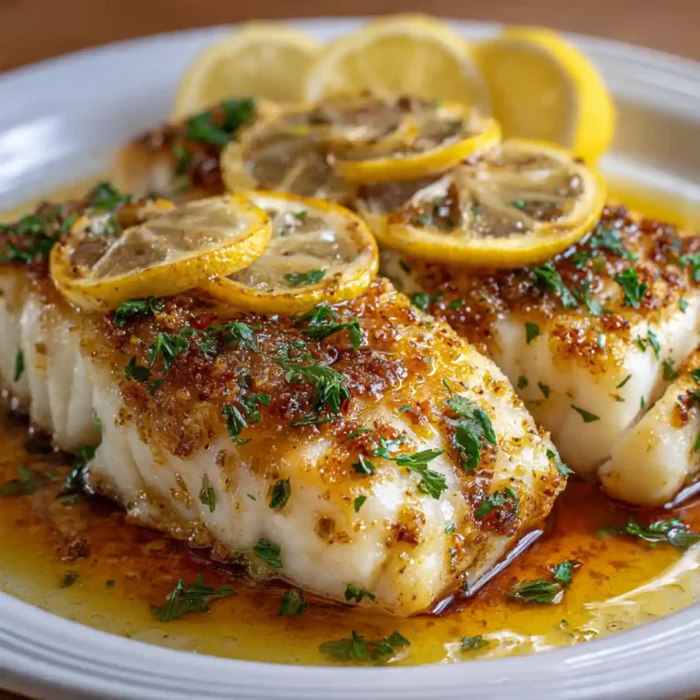 Baked lemon butter cod with fresh herbs