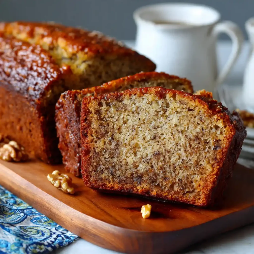 easy moist banana bread serving suggestion