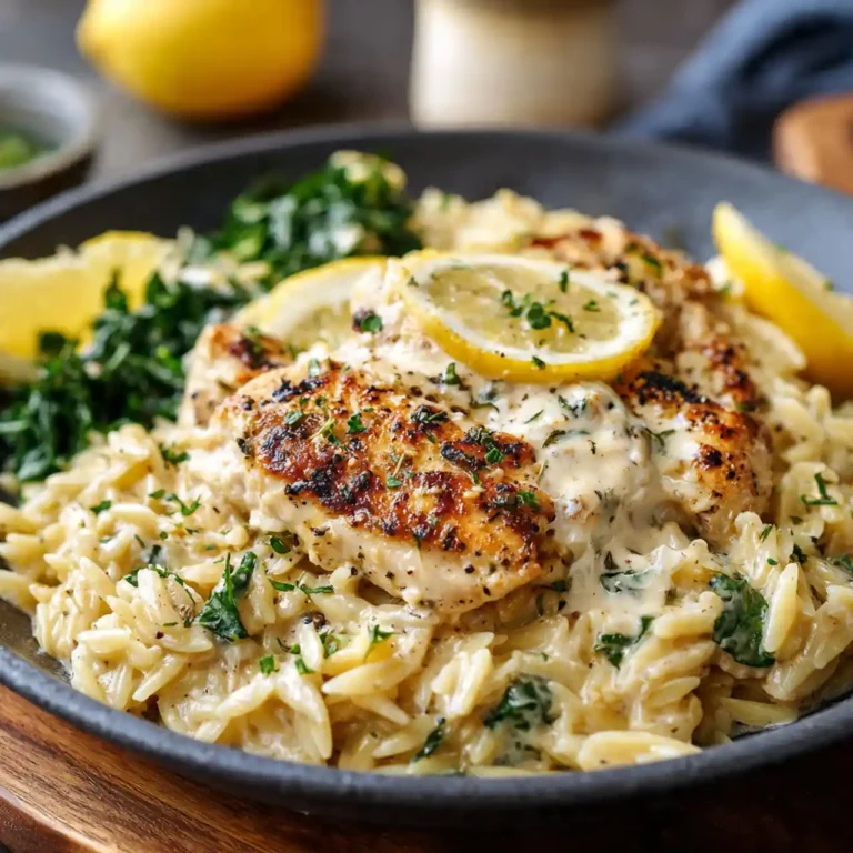 Ingredients for creamy lemon chicken orzo