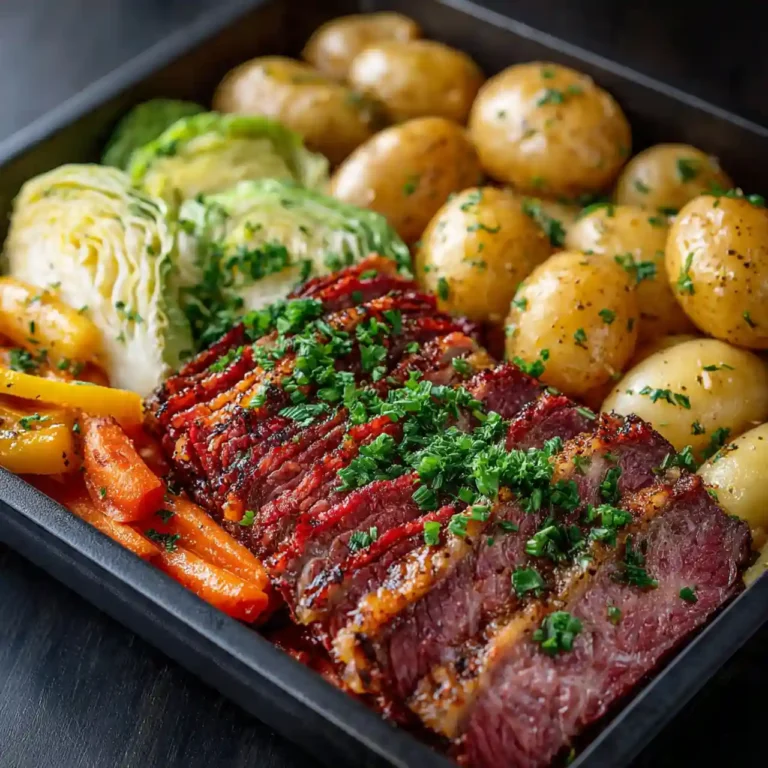 easy corned beef and cabbage sheet pan dinner