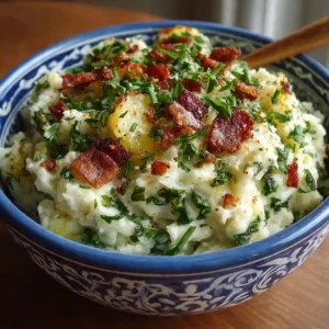 easy Irish colcannon with bacon