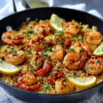 one pot garlic shrimp and quinoa with herbs