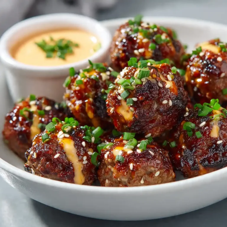 korean bbq meatballs with spicy mayo dip