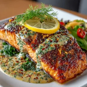 Close-up of flaky lemon dill salmon