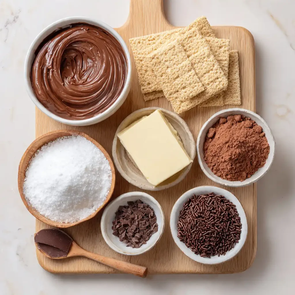 Ingredients for Nutella truffles – only 6 ingredients