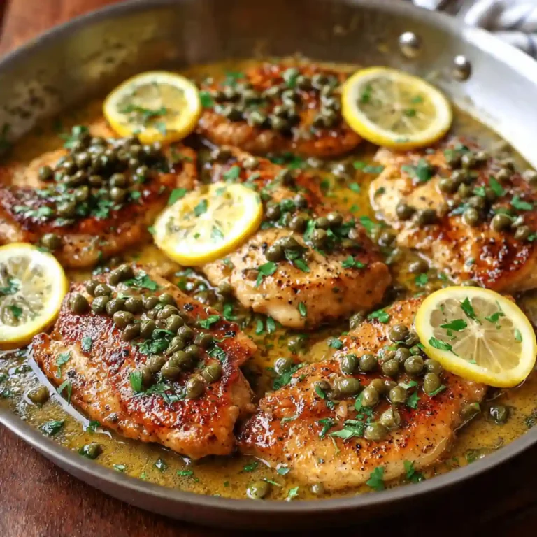 One pot chicken piccata with lemon and capers
