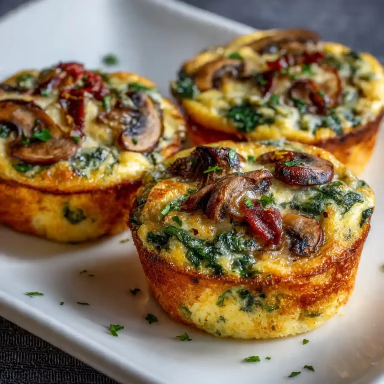 Spinach And Mushroom Quiche Muffins