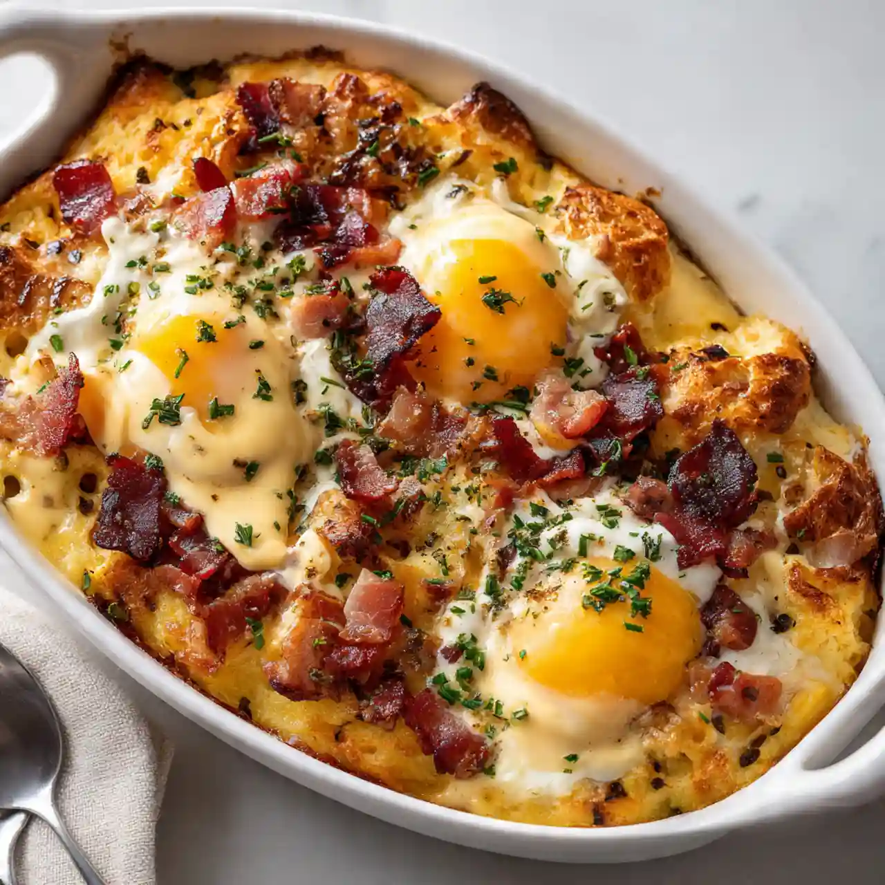 Eggs Benedict Casserole (Easy Overnight Breakfast Bake) 1 eggs benedict casserole baked with hollandaise sauce