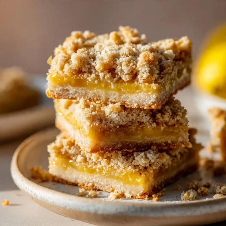 lemon oatmeal crumble bars with buttery oat topping