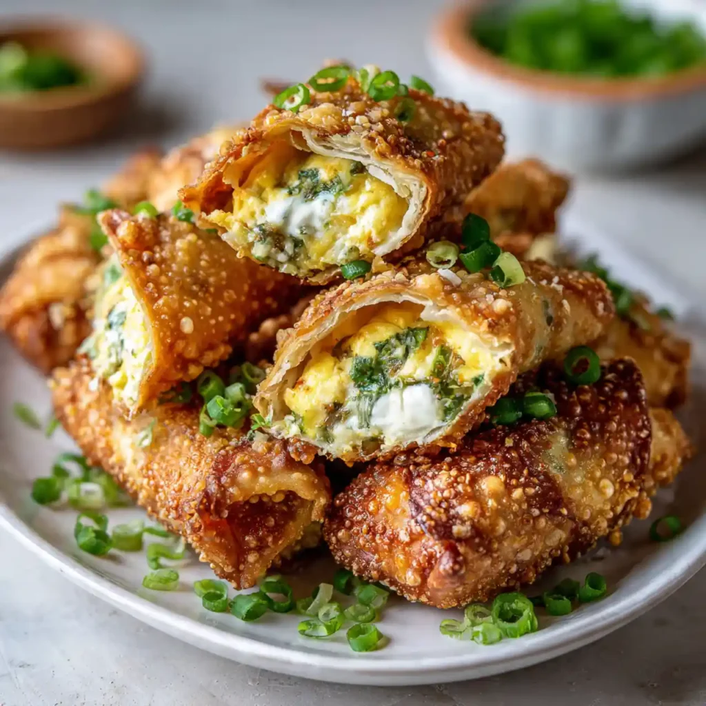 Mini Jalapeño Popper Egg Rolls served with dipping sauces