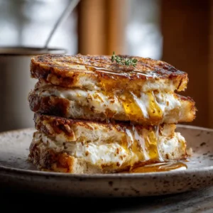 Goat Cheese Grilled Cheese with Honey Bliss 5 Goat Cheese Grilled Cheese with Honey Bliss drizzled with honey