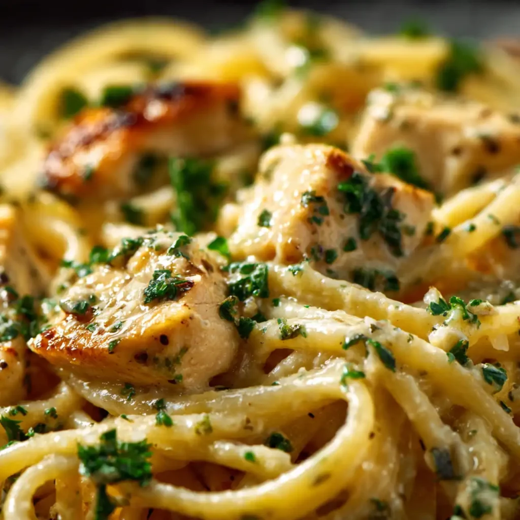 ingredients for lemon chicken pasta including chicken pasta lemon garlic and parmesan
