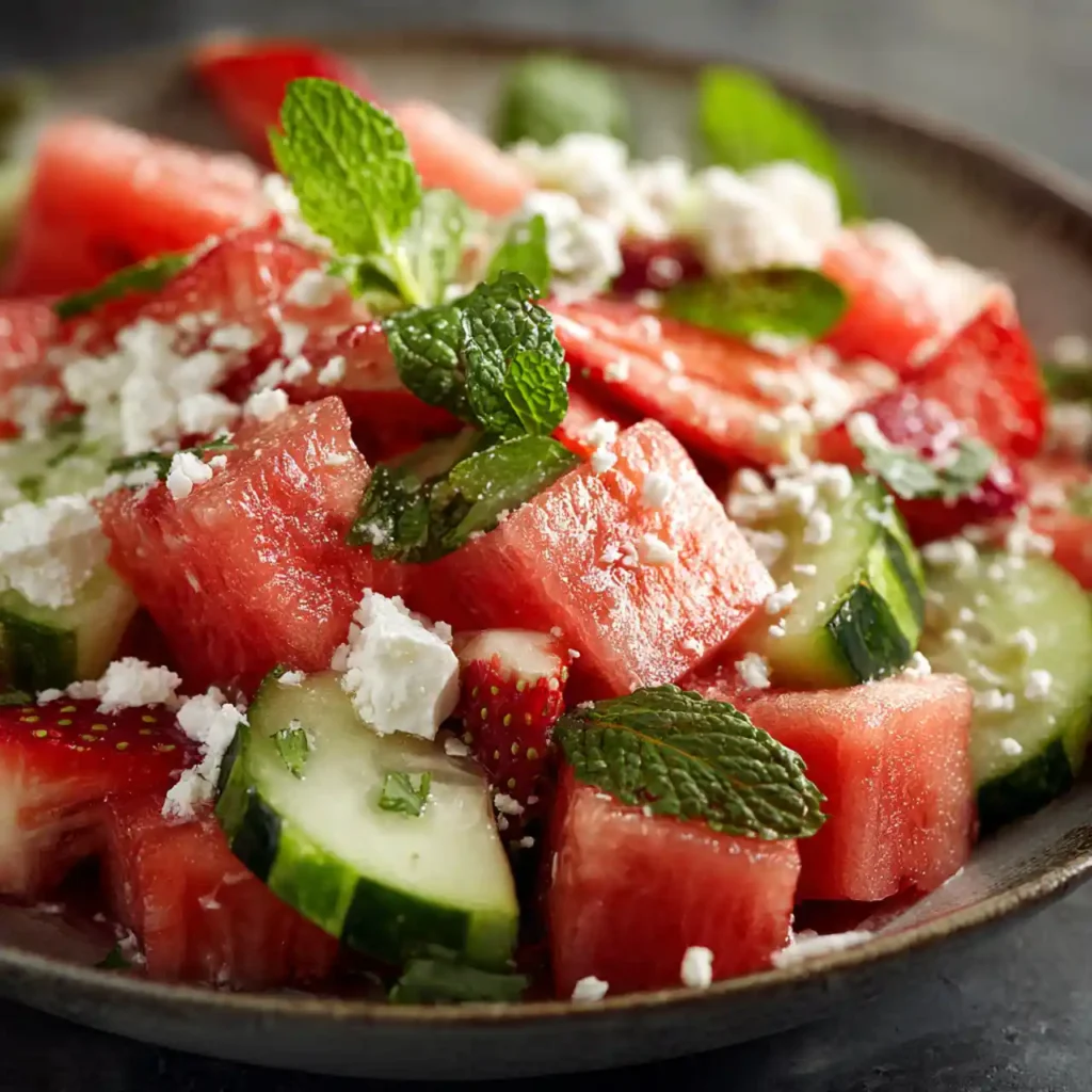 Strawberry, Watermelon, Feta & Mint Cucumber Salad 3 strawberry-watermelon-feta-mint-cucumber-salad-closeup.jpg