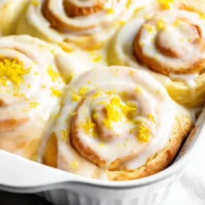 easy lemon sweet roll recipe with lemon glaze and soft fluffy rolls