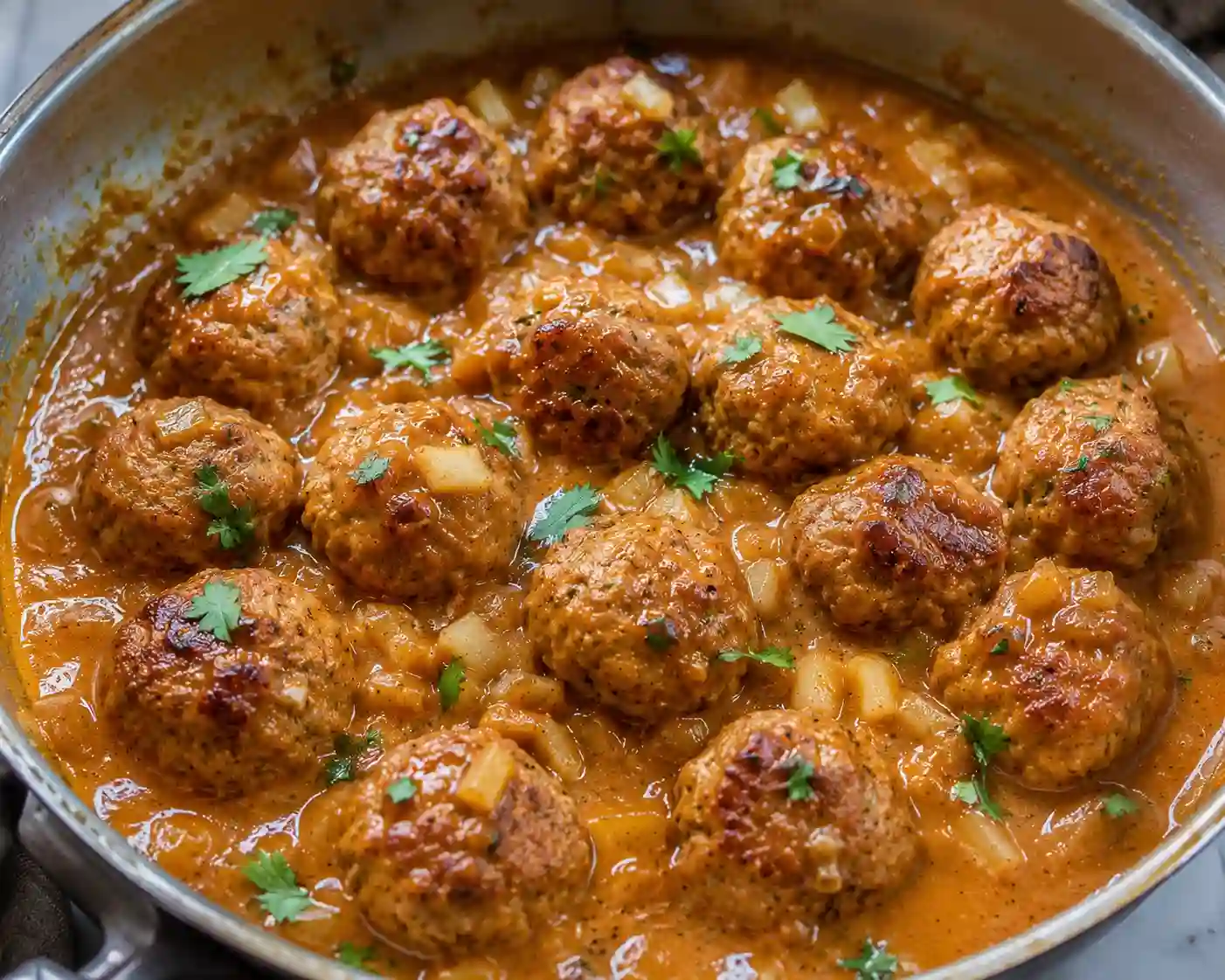 Sweet, savory, and packed with cozy fall flavors these Apple Butter Chicken Meatballs are comfort food at its best!