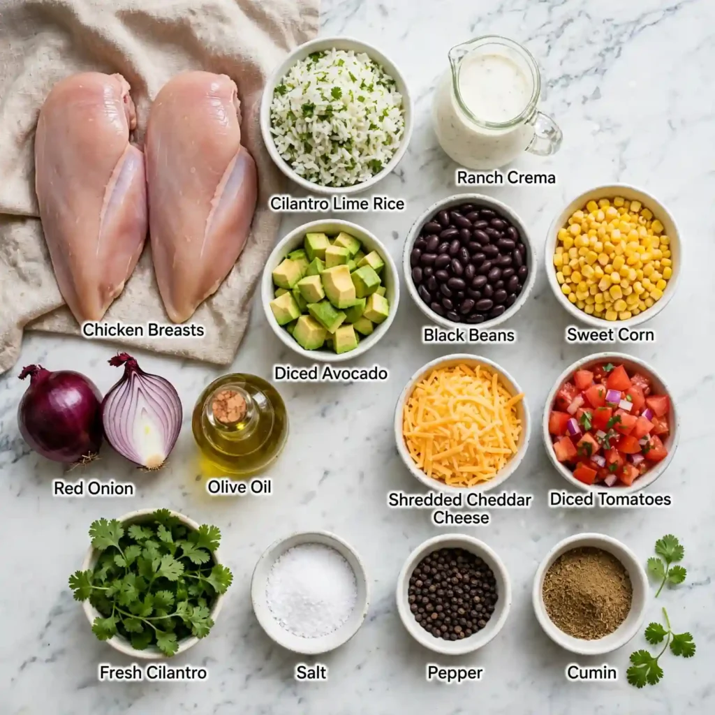 Grilled Chicken Burrito Bowl 2 Ingredients for Grilled Chicken Burrito Bowl recipe